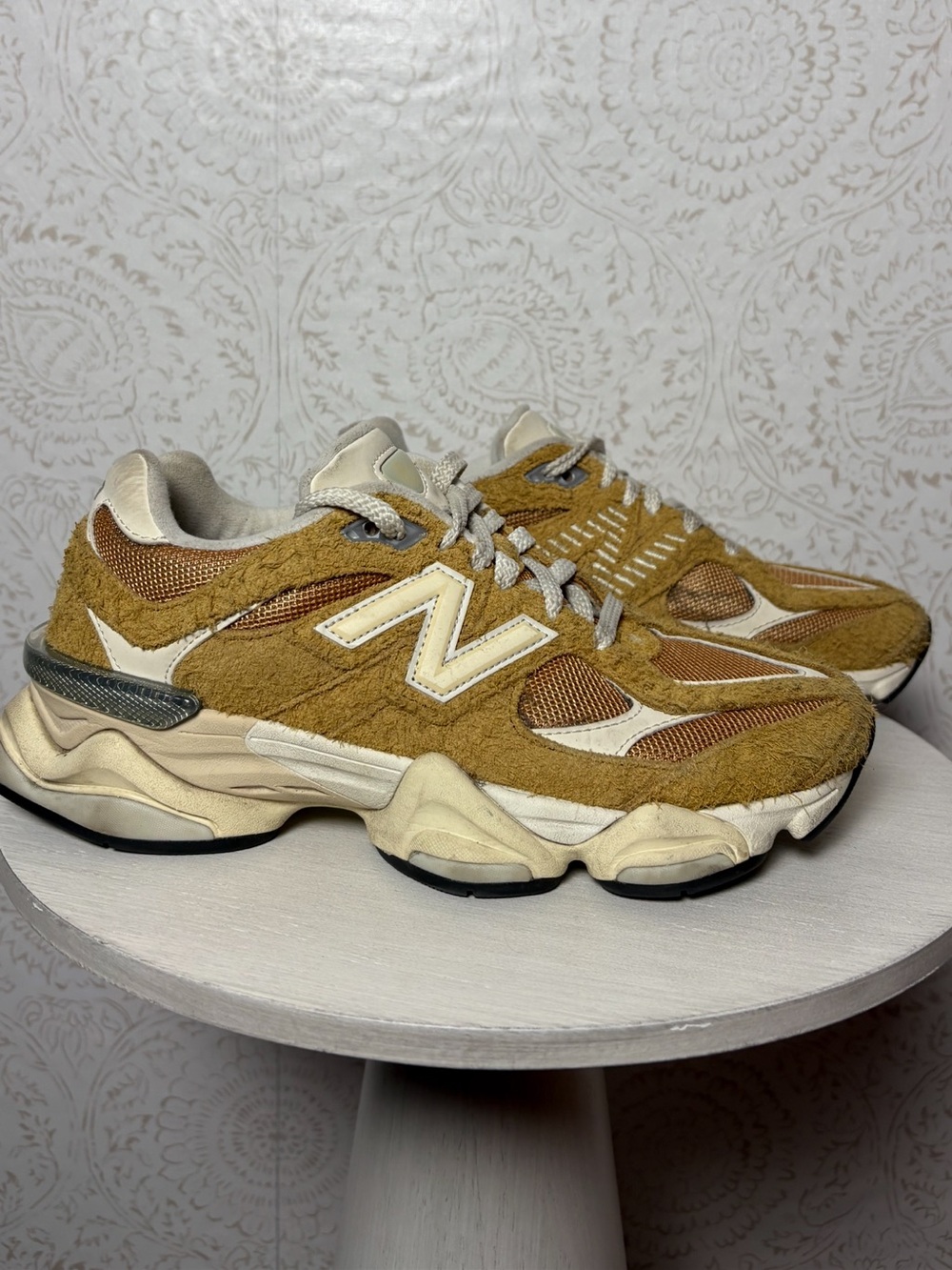 New Balance 9060 fuzzy Sherpa sneaker